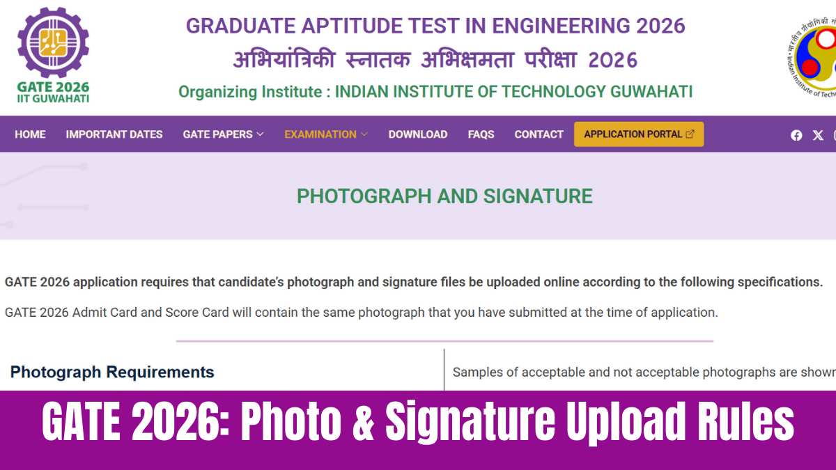 GATE 2026 Application: Photo and Signature Upload Guidelines at GOAPS Login; Instructions Details Here